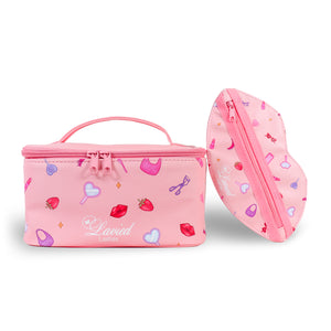 
                  
                    Load image into Gallery viewer, MAKEUP BAG &amp;amp; LIP SHAPED BAG SET
                  
                